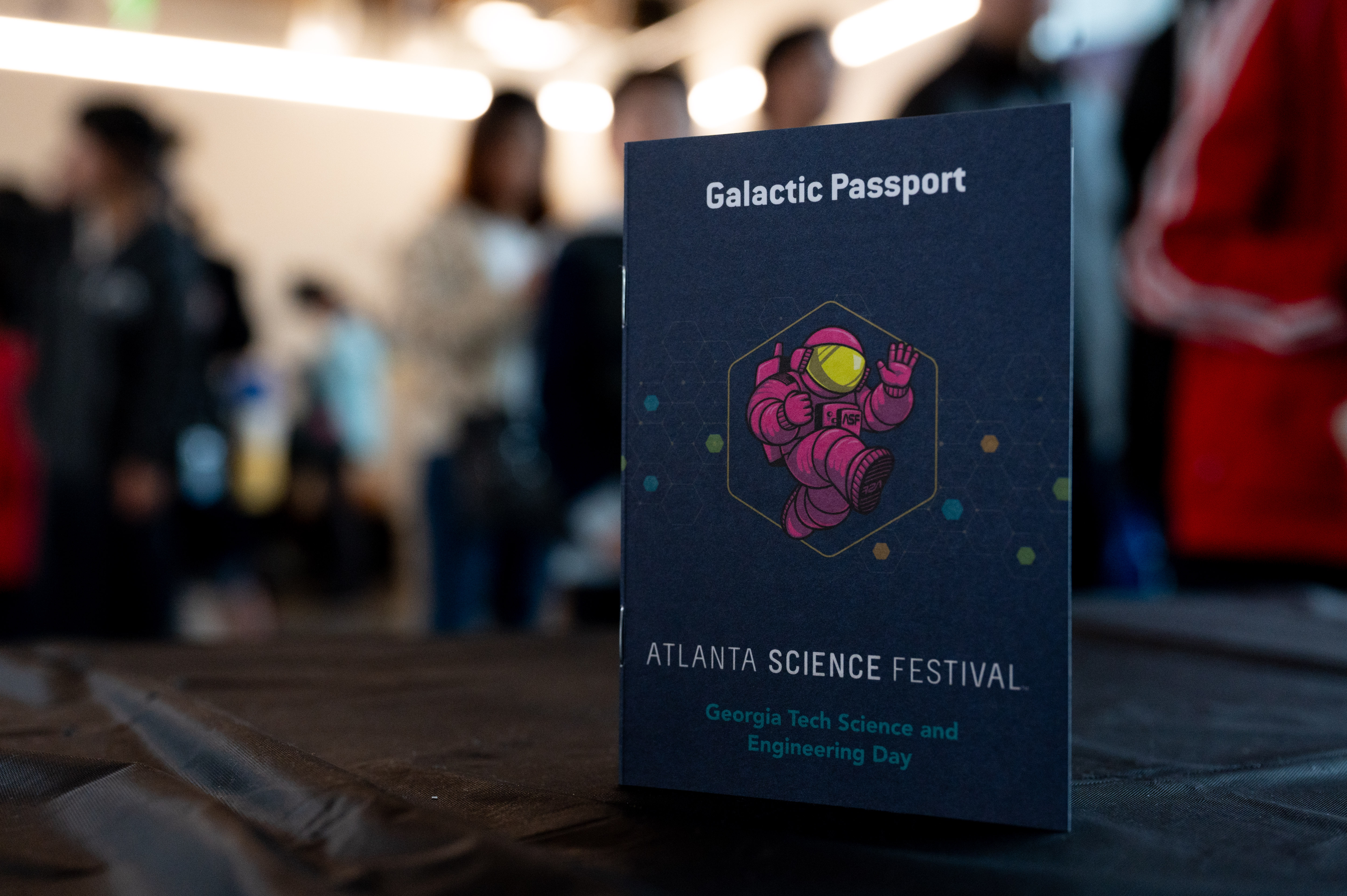 The Atlanta Science Festival Galactic Passport that visitors used to navigate their explorations around Georgia Tech's campus (Credit: Joya Chapman)