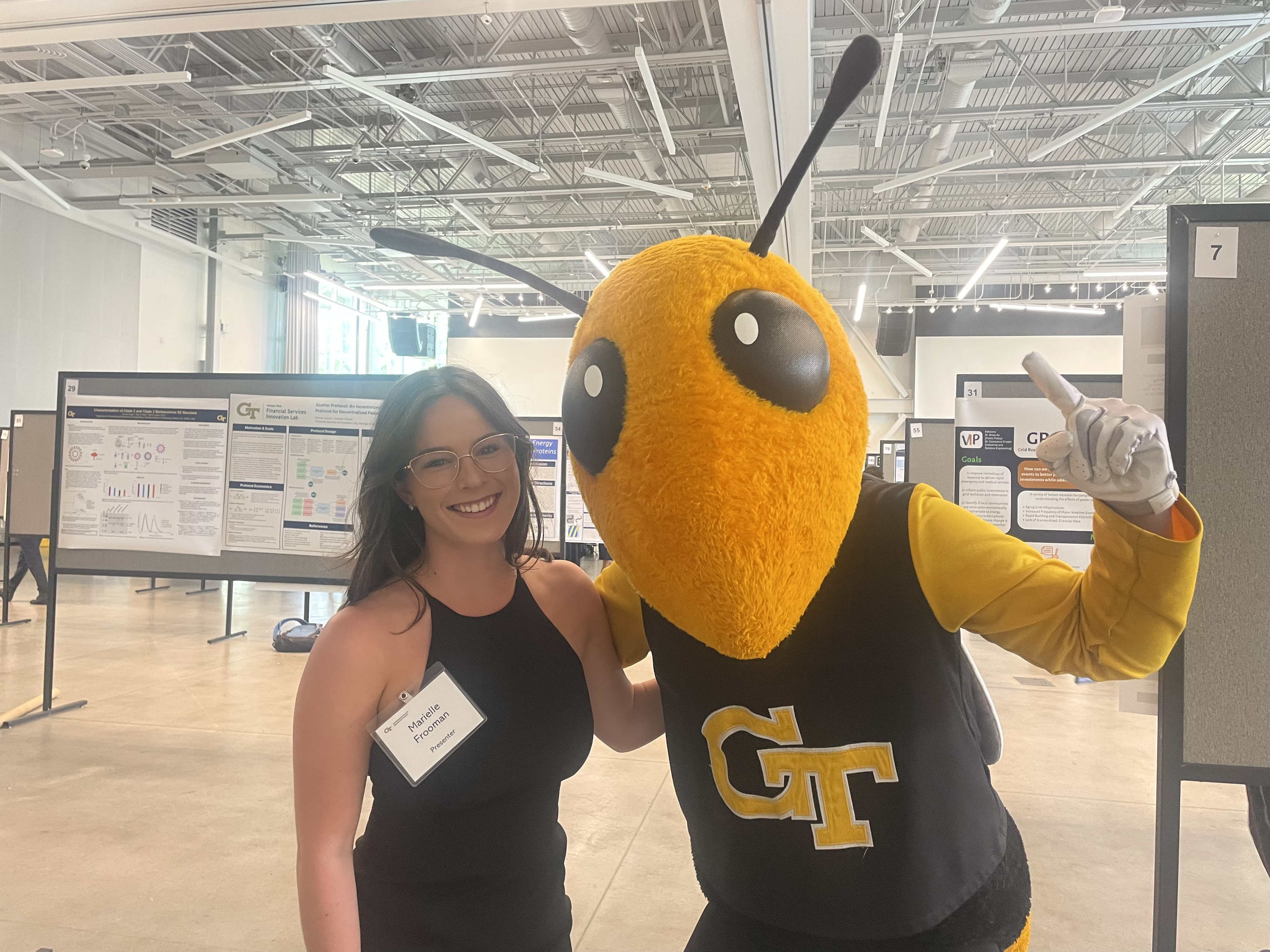 Frooman's Georgia Tech honors include the President’s Undergraduate Research Award and the Judith Priddy Award, given to a Panhellenic woman with demonstrated high scholarship and leadership. Frooman's Georgia Tech honors include the President’s Undergraduate Research Award and the Judith Priddy Award, given to a Panhellenic woman with demonstrated high scholarship and leadership.