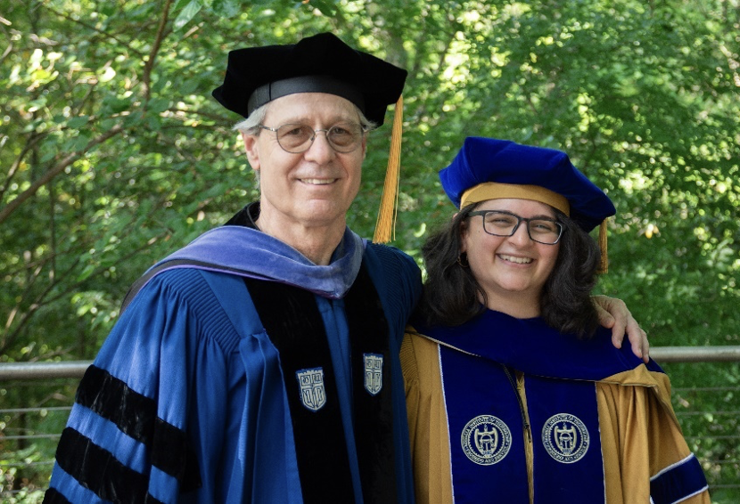 Dr. Kavita Matange and her proud advisor, Prof. Loren Williams.