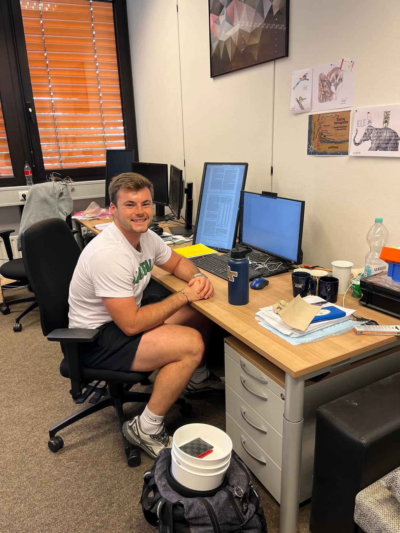 Austin at his desk at RWTH.