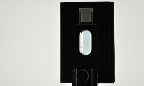 A strip of flexible, transparent, and highly conductive plastic film called PEDOT(OH) created by Georgia Tech chemists and engineers. (Photos Courtesy: James Ponder)