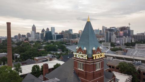 Aerial photo of Tech Tower.&nbsp;
