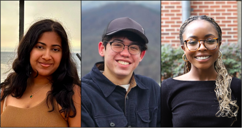 Congratulations to the walk-on Stamps President's Scholars from the College of Sciences: Sonali Kaluri, Seth Kinoshita, and Medina McCowin.